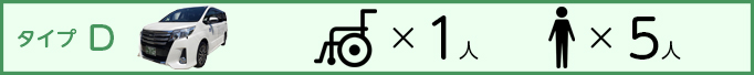 タイプD 車いす1人 人数5人