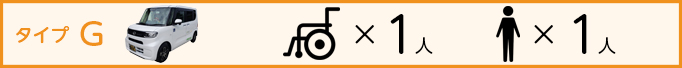 タイプB 車いす1人 人数1人